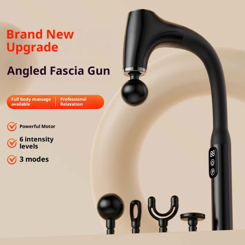 Ergonomic Angled Deep Tissue Massage Gun | 1500mAh & 6 Heads