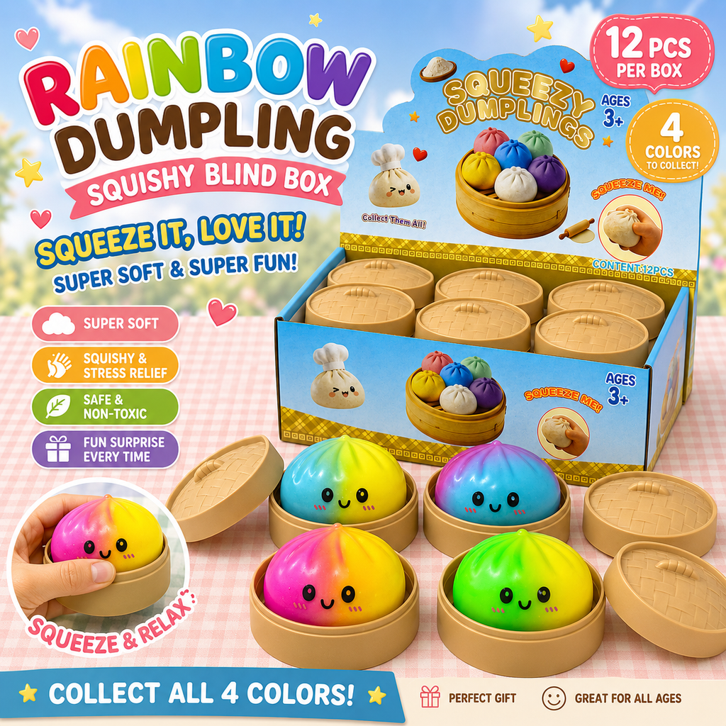 Glitter Dumpling Squishy: Stress Relief Fidget Toy (5cm)
