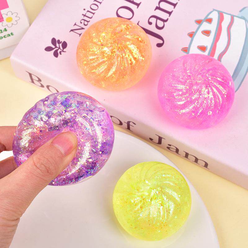 Glitter Dumpling Squishy: Stress Relief Fidget Toy (5cm)