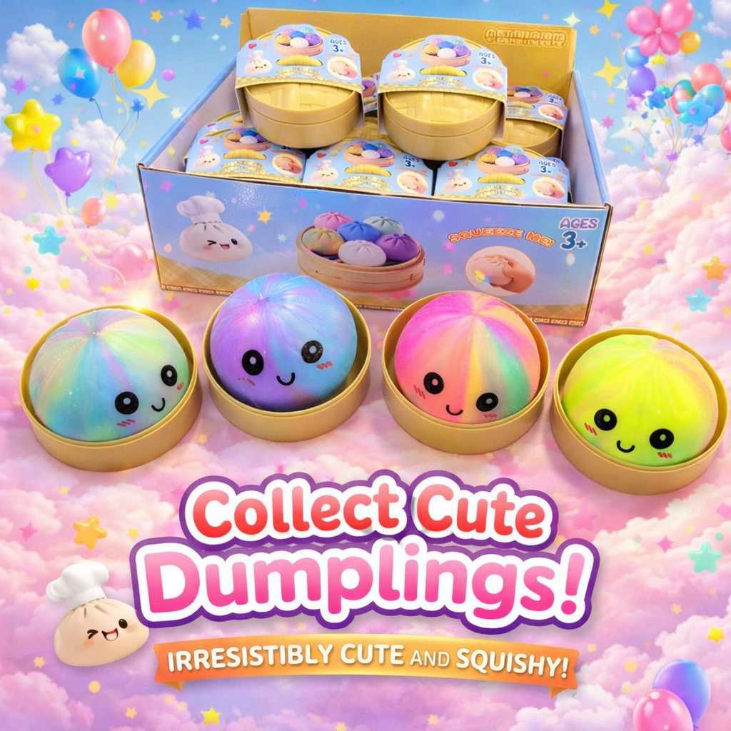 Glitter Dumpling Squishy: Stress Relief Fidget Toy (5cm)