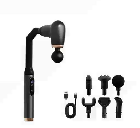 Ergonomic Angled Deep Tissue Massage Gun | 1500mAh & 6 Heads