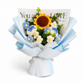 Blue Sky Crochet Sunflower Bouquet – Everlasting Handmade Flower Gift